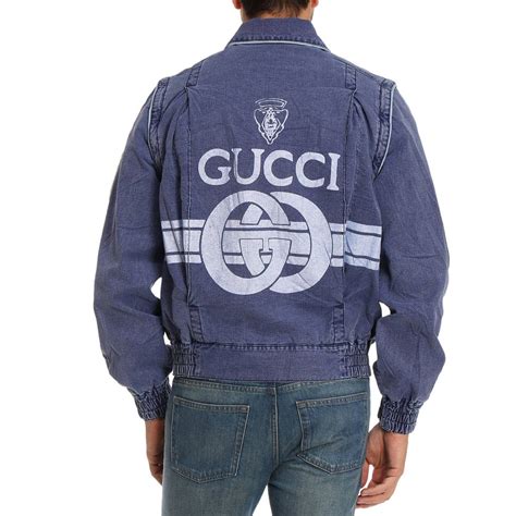 giacca di jeans gucci uomo|Giacche in denim di Gucci da uomo .